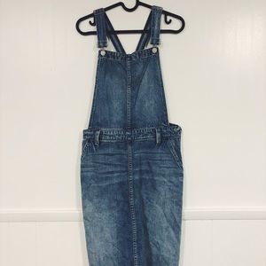 Madewell blue denim overall dress